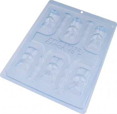 Mini Sitting Bunny 3-Part Chocolate Mold - ViaCheff.com